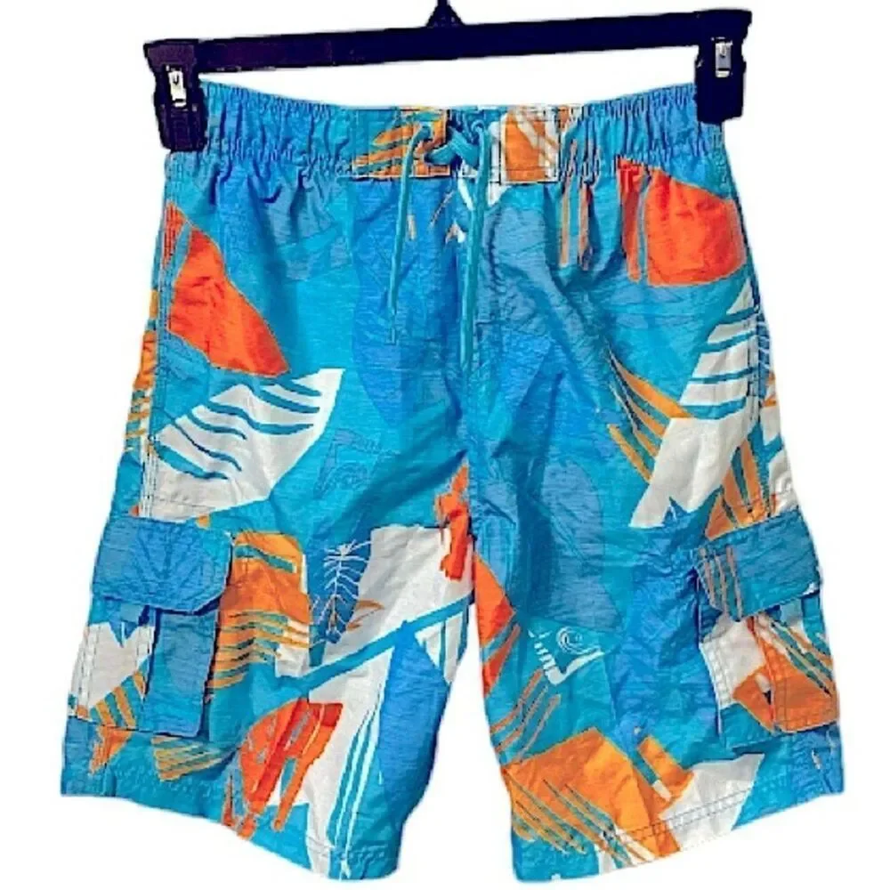 Kanu Swim Surf Trunks Boys Large 14/16 Tropical Beach Coastal Hawaiian